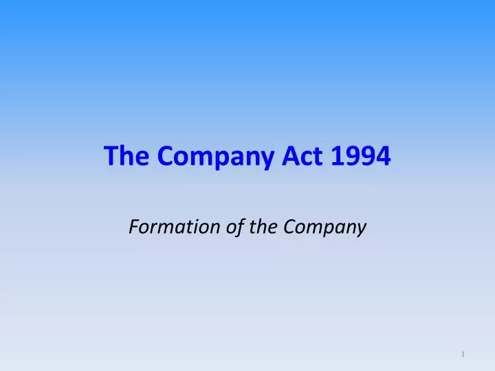 the company act 1994