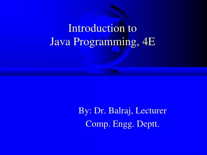 introduction to java programming 4e