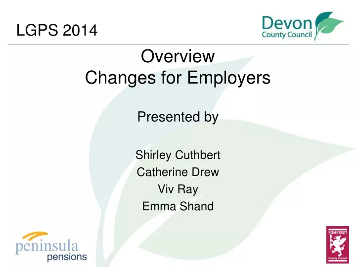 overview changes for employers
