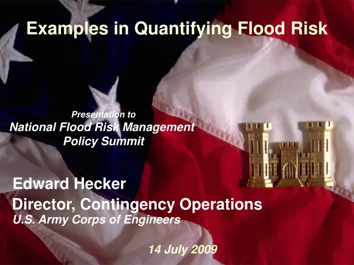 examples in quantifying flood risk