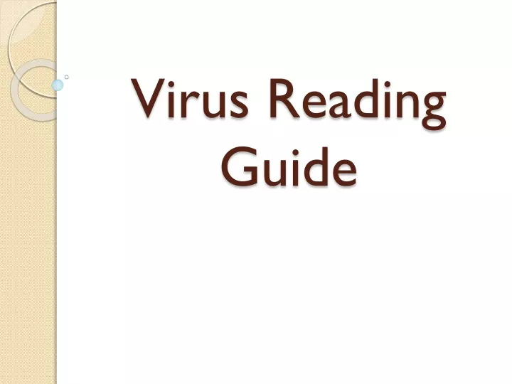 virus reading guide