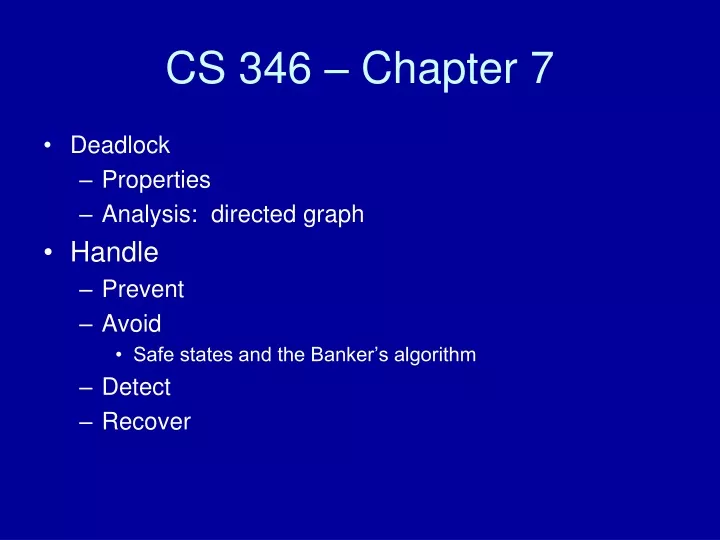 cs 346 chapter 7