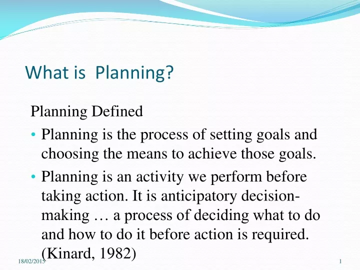 what is planning