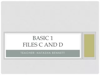 Basic 1 Files C  and  D