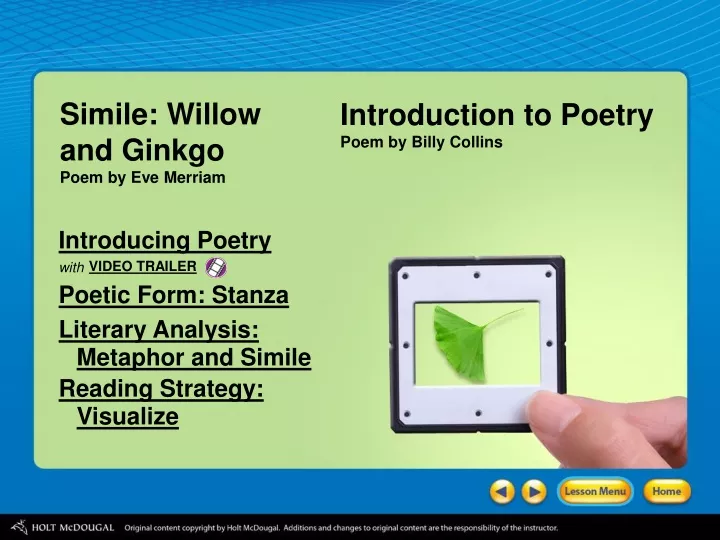 simile willow and ginkgo poem by eve merriam