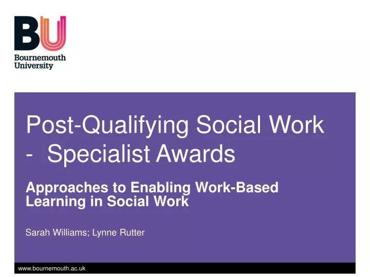 post qualifying social work specialist awards
