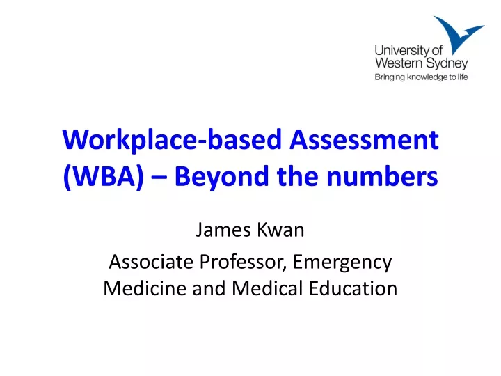 workplace based assessment wba beyond the numbers
