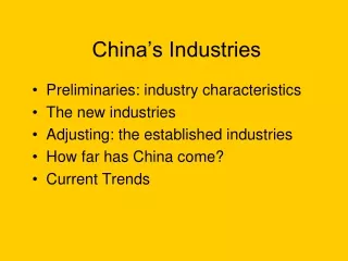 China’s Industries