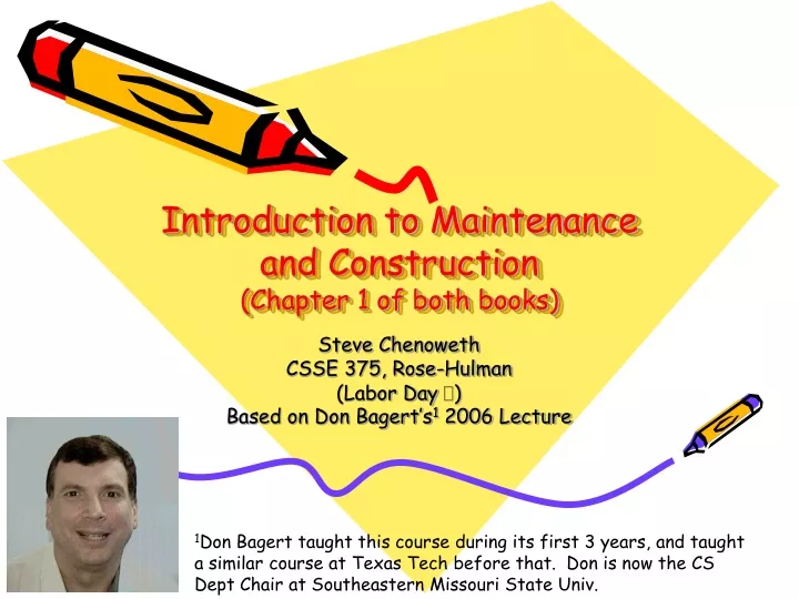 introduction to maintenance and construction chapter 1 of both books