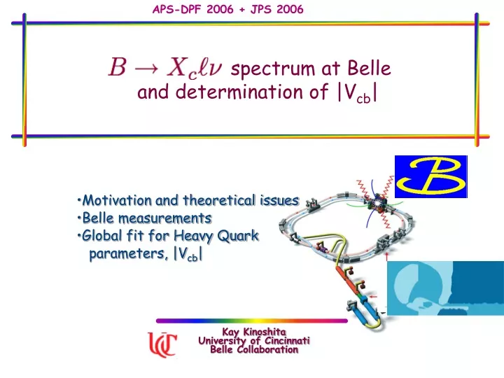 spectrum at belle and determination of v cb