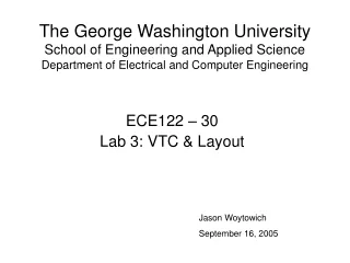 ECE122 – 30 Lab 3: VTC &amp; Layout