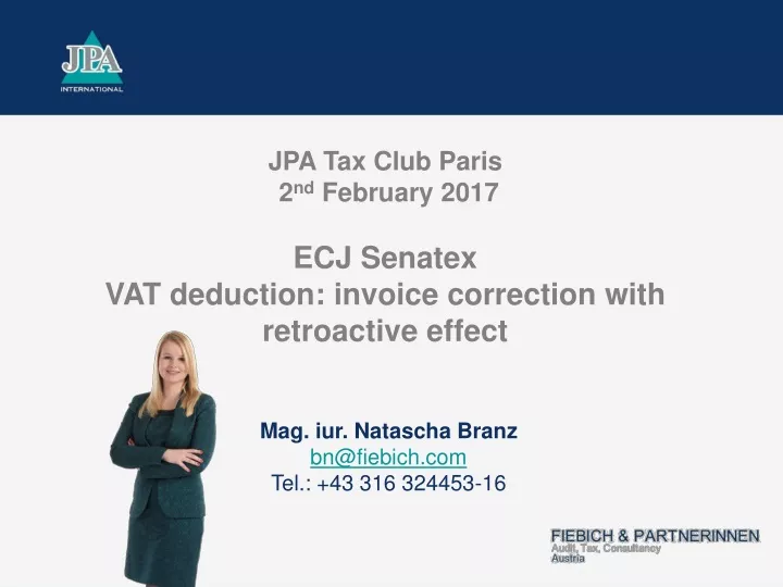 jpa tax club paris 2 nd february 2017 ecj senatex