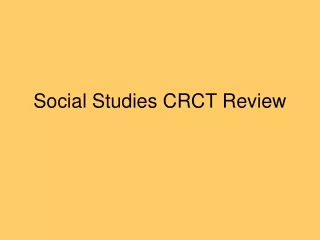 Social Studies CRCT Review