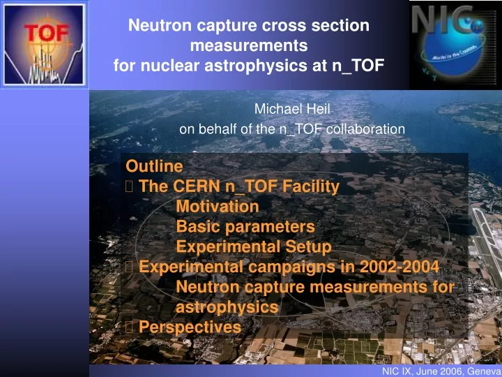 neutron capture cross section measurements for nuclear astrophysics at n tof