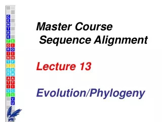 Master Course  Sequence Alignment  Lecture  13 Evolution/Phylogeny