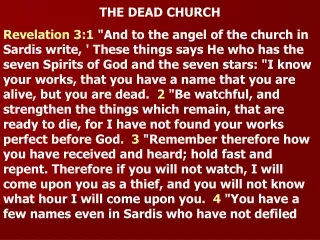 THE DEAD CHURCH