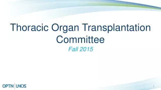 Thoracic Organ Transplantation Committee