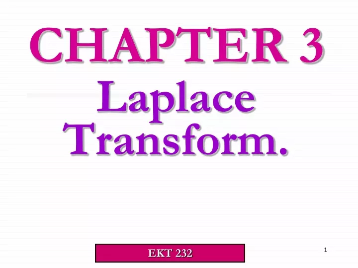 laplace transform