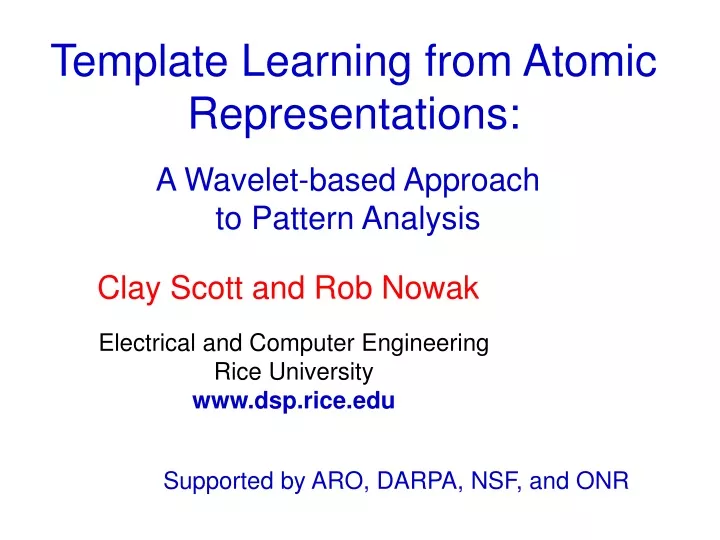 template learning from atomic representations