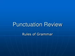 Punctuation Review