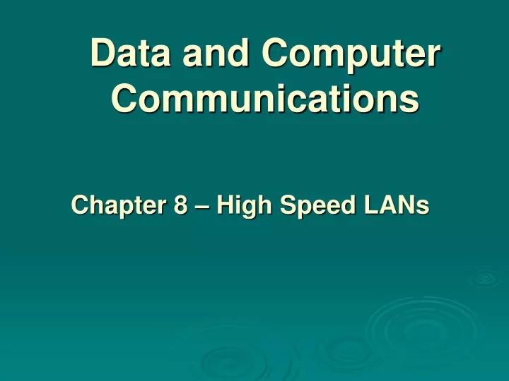 data and computer communications