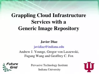 Grappling Cloud Infrastructure Services with a  Generic Image Repository