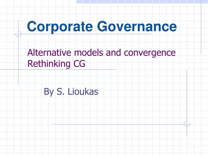 alternative models and convergence rethinking cg
