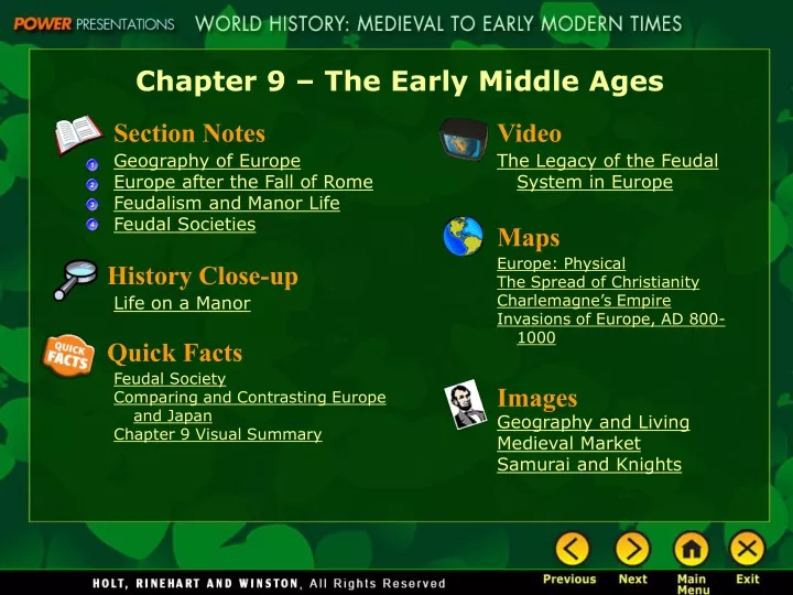 chapter 9 the early middle ages