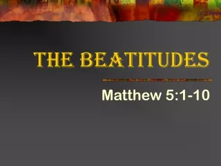 The Beatitudes