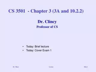 CS 3501  - Chapter 3 (3A and 10.2.2)
