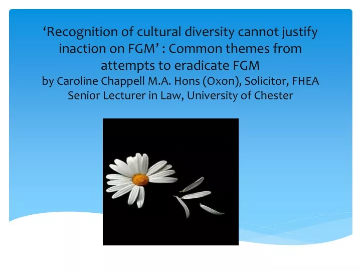 recognition of cultural diversity cannot justify