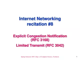 Internet Networking recitation #8