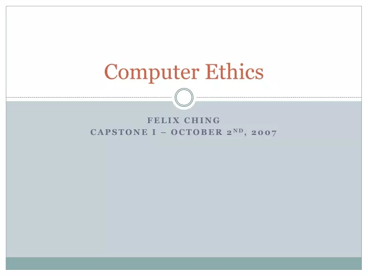 computer ethics