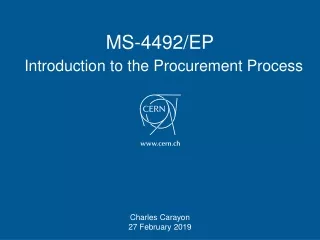 Introduction  to the Procurement Process