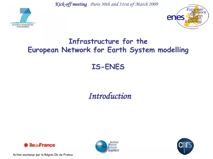 infrastructure for the european network for earth system modelling is enes