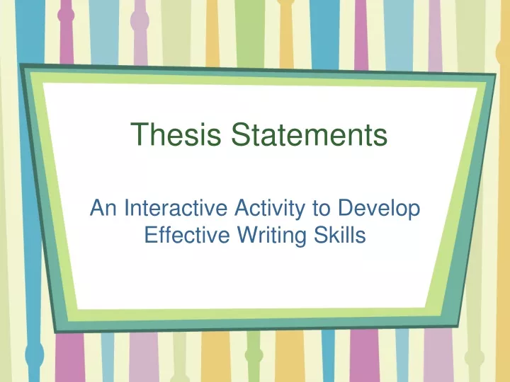 thesis statements