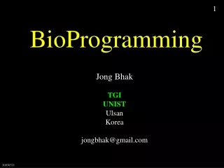 BioProgramming