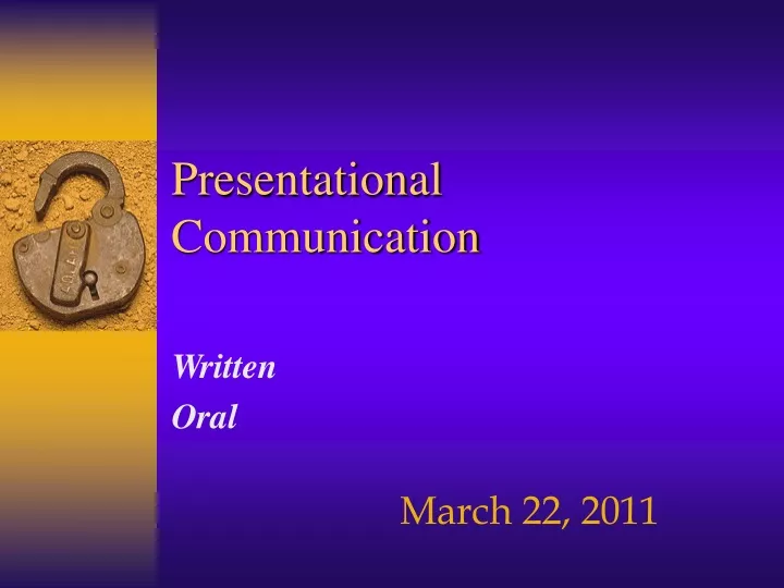 presentational communication