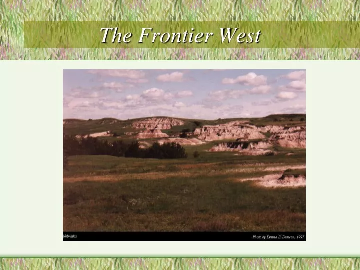 the frontier west