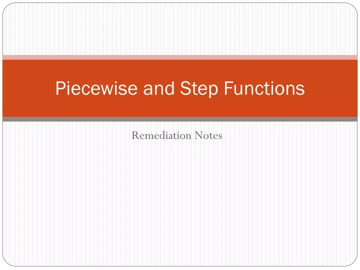 piecewise and step functions