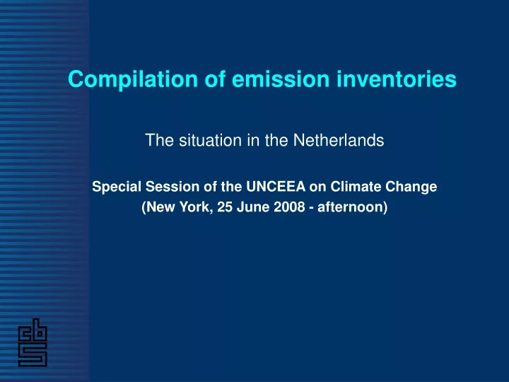 compilation of emission inventories