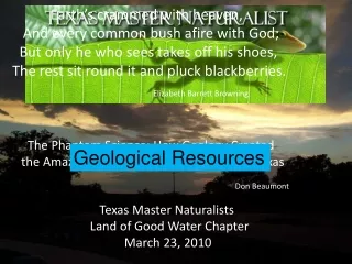 The Phantom Science: How Geology Created  the Amazing Natural Resources of Central Texas