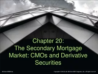 Chapter 20:  The Secondary Mortgage Market: CMOs and Derivative Securities