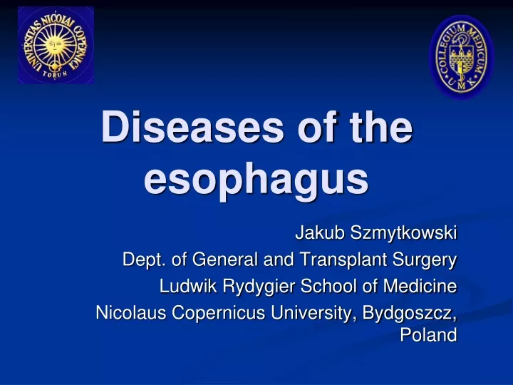 diseases of the esophagus