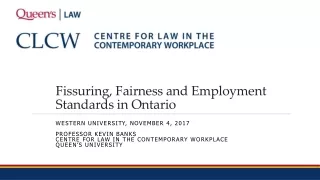 Fissuring, Fairness and Employment Standards in Ontario