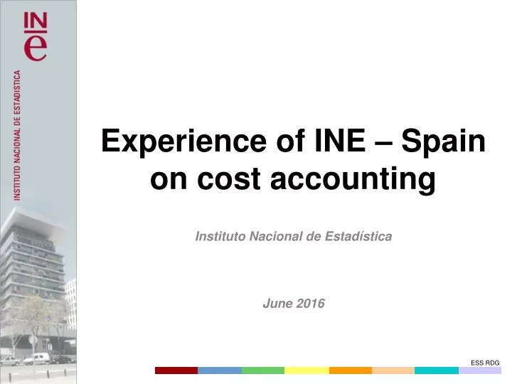 experience of ine spain on cost accounting