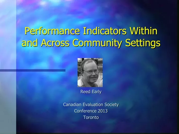 performance indicators within and across community settings