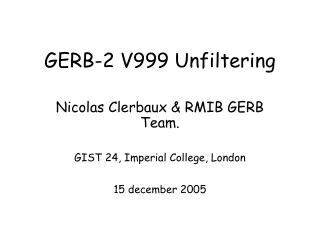 GERB-2 V999 Unfiltering