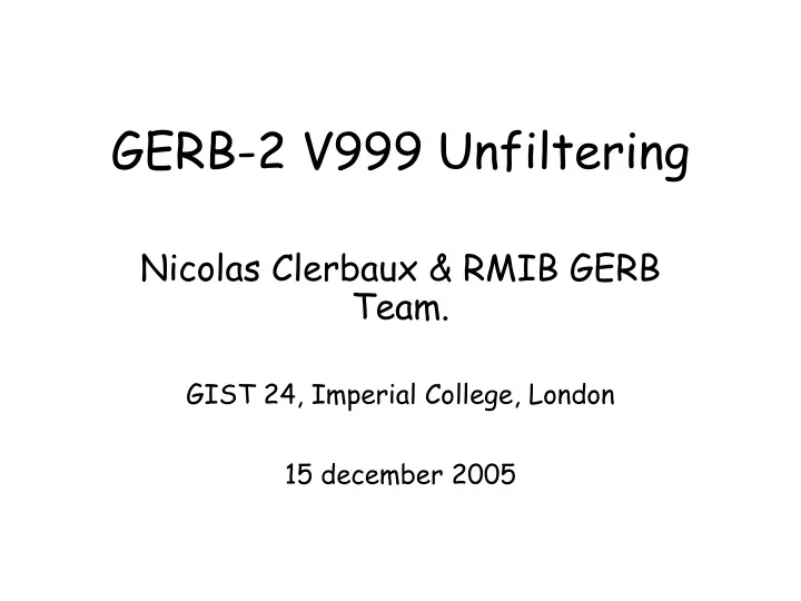 gerb 2 v999 unfiltering