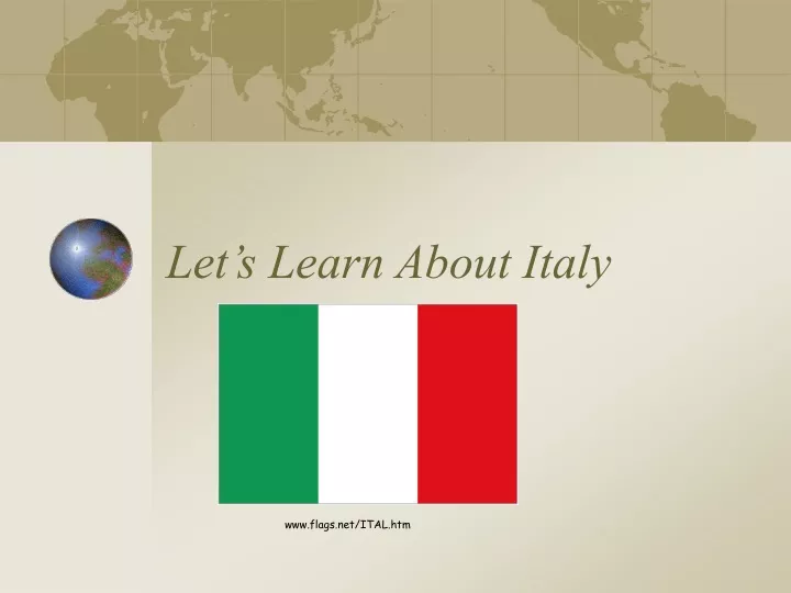 let s learn about italy